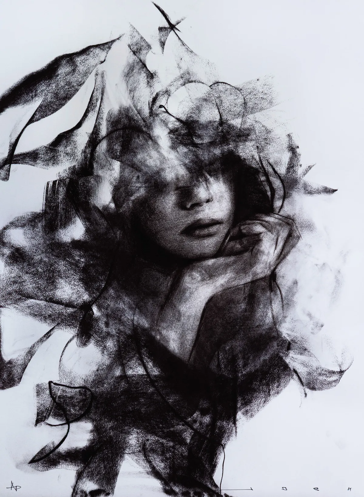 Lot 508: Mad Charcoal (American, b.1995)I See Through the Smoke
