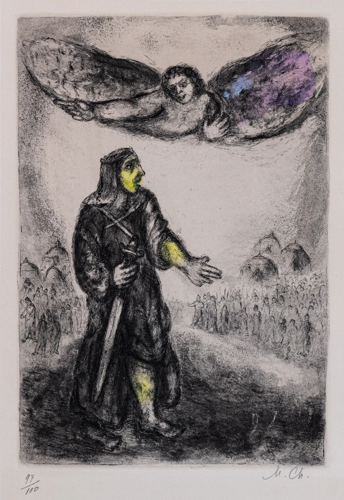Lot 515: Marc Chagall (French/Russian, 1887-1985)David Before Saul