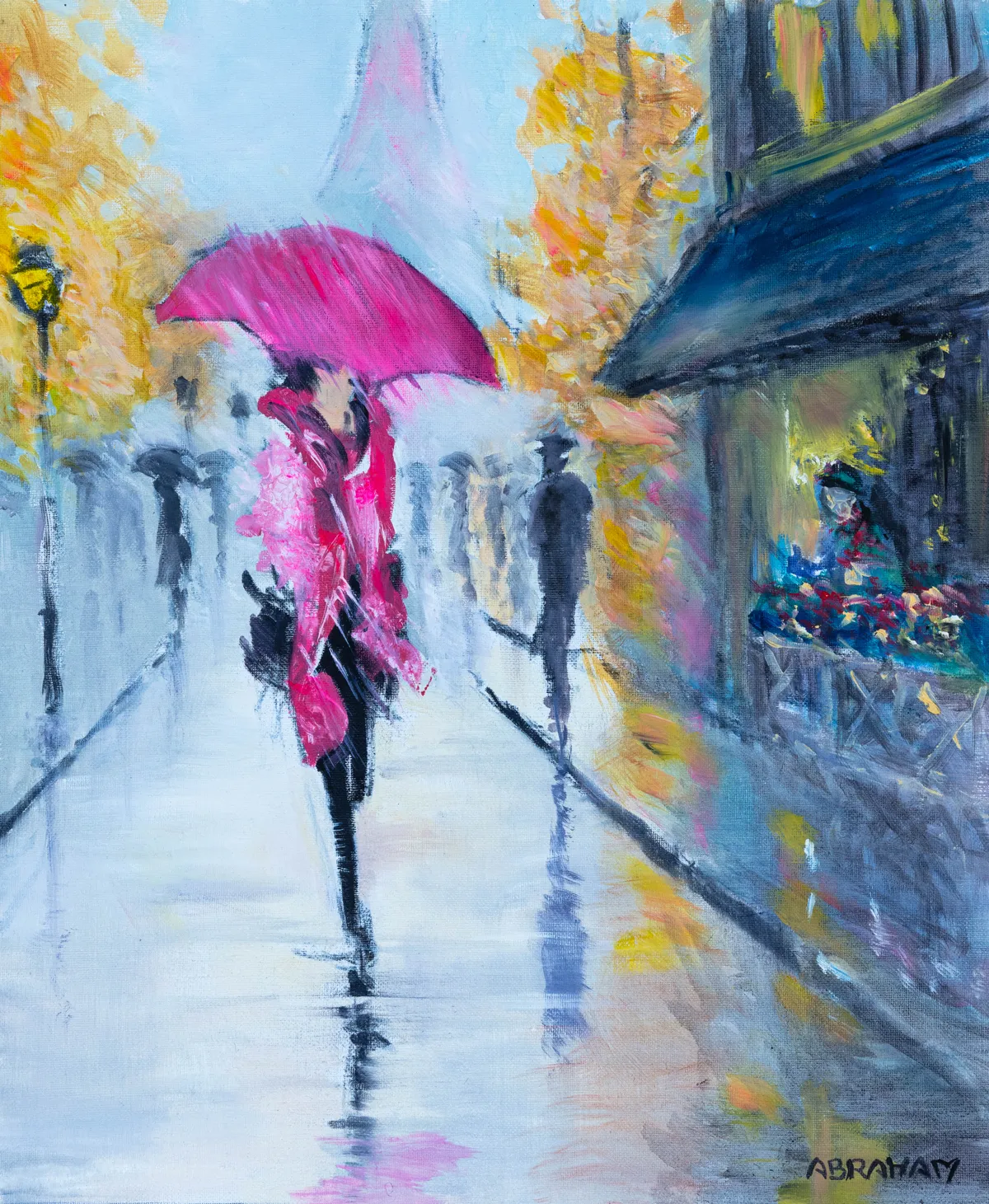 Lot 113: Patrick Abraham (French, b.1955)Rose et la Tour Eiffel