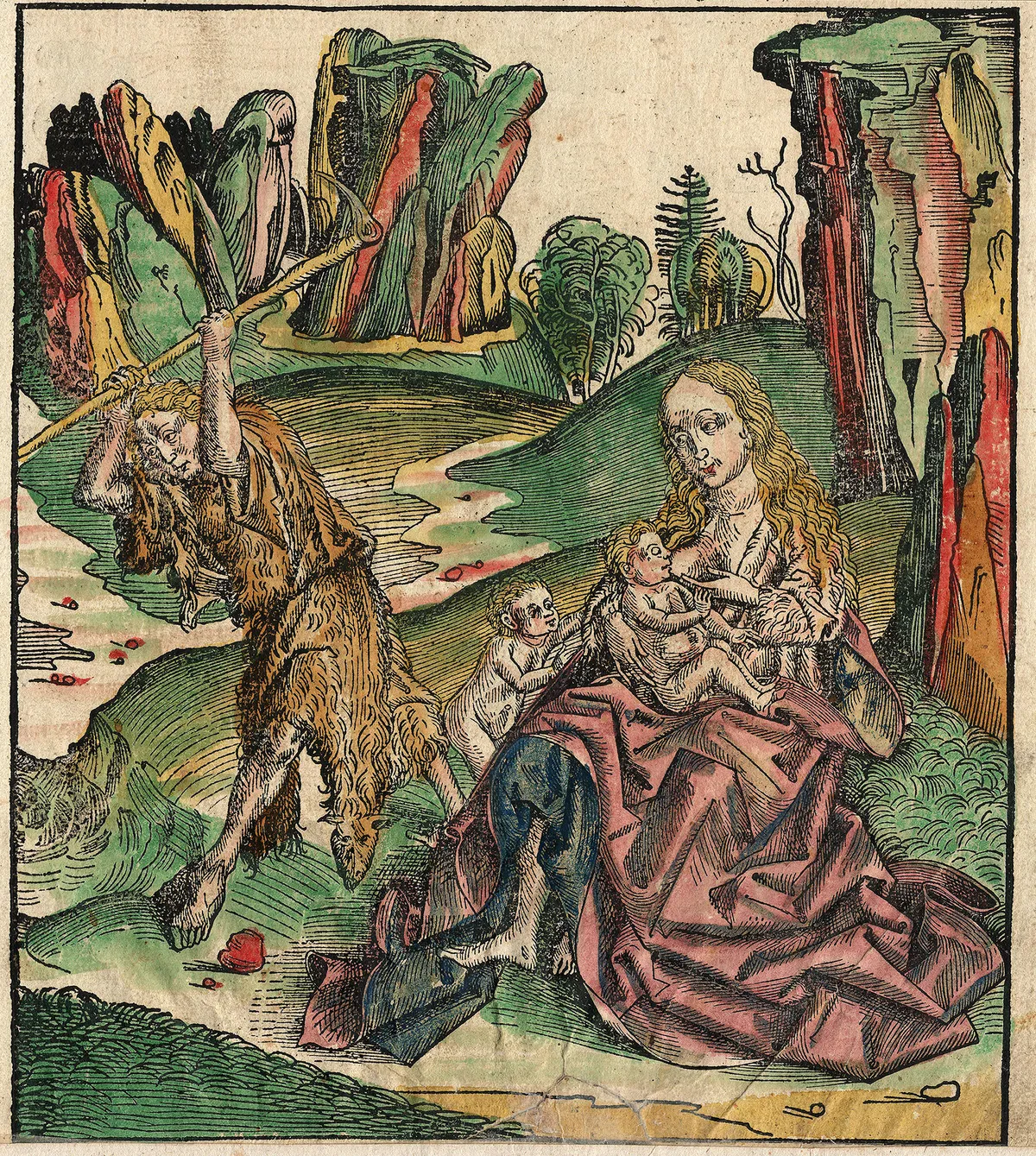Lot 415: Albrecht Durer (German, 1471–1528)Adam and Eve with Cain and Abel 1493 from Liber Chronicarum