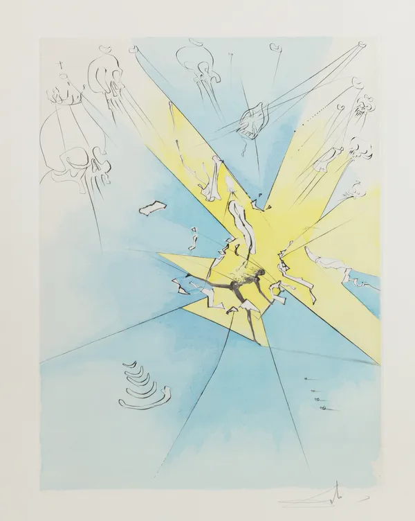 Salvador Dali (Spanish, 1904-1989)A Shattering Entrance To The USA